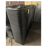 BLACK METAL & PLASTIC FOLDING CHAIRS