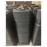 BLACK METAL & PLASTIC FOLDING CHAIRS