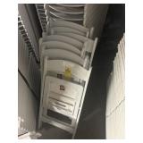 WHITE PLASTIC FOLDING CHAIRS (2 STACKS)