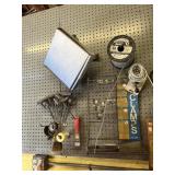 LOT SMALL TOOLS, ACCESSORIES, ETC (CONTENTS OF WAL