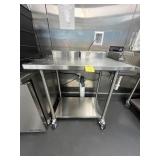 MIXRITE SSTW-2436 STAINLESS STEEL WORK TABLE WITH
