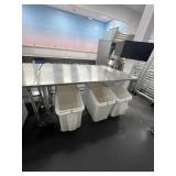 STAINLESS STEEL WORK TABLES ON WHEELS