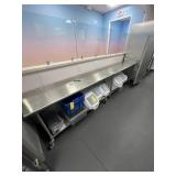 STAINLESS STEEL WORK TABLES WITH LOWER SHELF ON WH