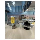 ASSORTED CAKE STANDS - 1- WITH COVER / 2- ROTATING