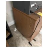 ROLLING WOOD FILE CABINET WITH 2 DRAWERS (OFFICE 1
