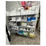 LOT MEDICAL SUPPLIES / CONTENTS ON SHELVES - STOOL