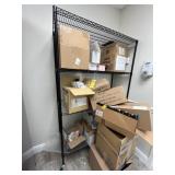 BLACK ROLLING METRO RACK WITH 4 SHELVES (OFFICE 3)