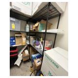 BLACK ROLLING METRO RACKS WITH 4 SHELVES - APPROXI