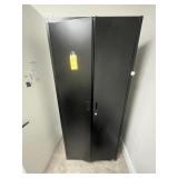 METAL STORAGE CABINET WITH 2 DOORS - APPROXIMATELY
