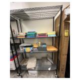 BLACK ROLLING METRO RACKS WITH 4 SHELVES - APPROXI