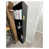 ASSORTED WOOD BOOKSHELVES WITH 5 SHELVES (OFFICE 1
