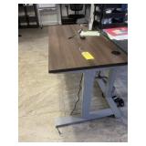 METAL FRAME DESK WITH WOOD MICA TOP - APPROXIMATEL