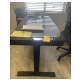 BLACK GLASS TOP DESKS WITH ELECTRIC (OFFICE 7)