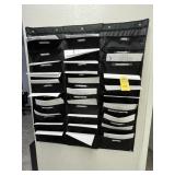 BLACK CANVAS HANGING FILE BINS - 1- 30-COMPARTMENT