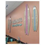 WALL SIGN & SURF BOARDS (LOCATED IN FORT LAUDERDAL
