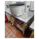 STAINLESS STEEL TABLE WITH CAN OPENER - 2