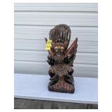 INDONESIAN SCULPTURE - Painted Carved Wood - appro