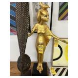 SCULPTURE - 20th century - Gold gilt cast composit