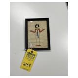 ARTWORK - Ink & Color on Paper / Wood Frame - 