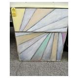 ARTWORK - Acrylic on Canvas in 2 Sections / Wood F