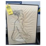 ARTWORK - Drawing / Charcoal on Paper on Board - 