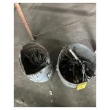 BUCKETS WITH SCRAP METAL PIECES