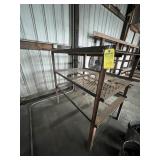 HOMEMADE METAL SHELVING UNIT