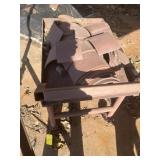 METAL ROLLING CART WITH CONTENTS