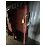 RED METAL 2 DOOR CABINET