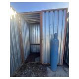 SHEET METAL STORAGE UNIT WITH MESH METAL FLOOR - 6