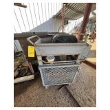 GRAY METAL ROLLING CART