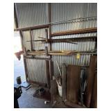 LOT CONTENTS OF WALL - THREADED PIPE, ROUND PIPE,