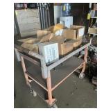 ROLLING METAL CART WITH CONTENTS - ANCHORS, FASTEN