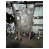 METAL 1-DOOR CABINET WITH CONTENTS - GRINDING WHEE