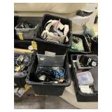 TOTES ASSORTED - JABSCO Y-VALVE, WIRE, FILTERS, SW