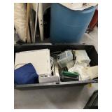 LOT ASSORTED - PLASTIC STORAGE CONTAINERS, POTS, P