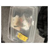 LOT ASSORTED GOCYCLE PARTS, TIRES, SEAT, LOCKING C