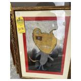 ARTWORK - Offset Lithograph / Wood Frame - approxi