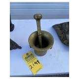 Brass Apothecary Pharmacy Mortar & Pestle - Mortar