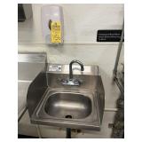 HAND SINK WITH SOAP DISPENSER & TOWEL RACK