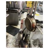 ASSORTED POTS, PANS, KNIVES, ETC