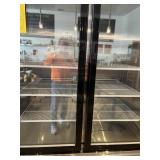 ATOSA GLASS REACH-IN COOLER ON WHEELS WITH 2 DOORS