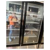 ATOSA GLASS REACH-IN COOLER ON WHEELS WITH 2 DOORS