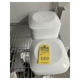 ASSORTED WHITE CORELLE PLATES - 24- LARGE / 7- MED