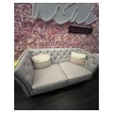 LEATHER LOVE SEAT WITH 2 PILLOWS