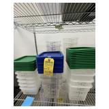 ASSORTED MEASURING BINS - 6- 2QT (WITH 7 LIDS) / 1