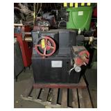 VAN NORMAN RAKE DRUM LATHE WITH STORAGE CABINET &