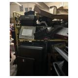 YELLOW ROLLING CART WITH CONTENTS - ASSORTED AC GA