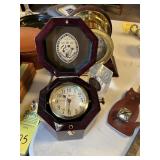 ASSORTED CLOCKS - 1- HOWARD MILLER IN CASE / 1- CH