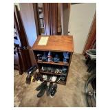 WOOD PODIUM WITH 3 SHELVES